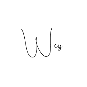 Design your own signature with our free online signature maker. With this signature software, you can create a handwritten (Andilay-7BmLP) signature for name Wcy. Wcy signature style 4 images and pictures png