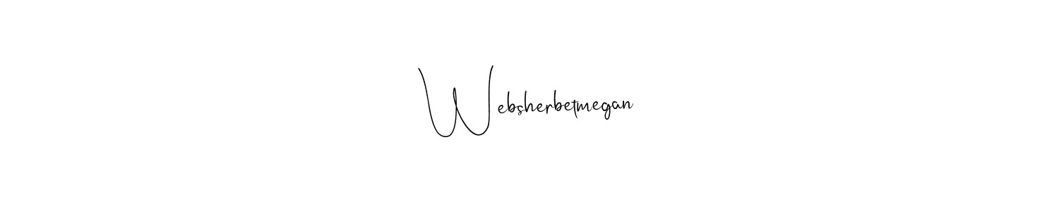 The best way (Andilay-7BmLP) to make a short signature is to pick only two or three words in your name. The name Websherbetmegan include a total of six letters. For converting this name. Websherbetmegan signature style 4 images and pictures png