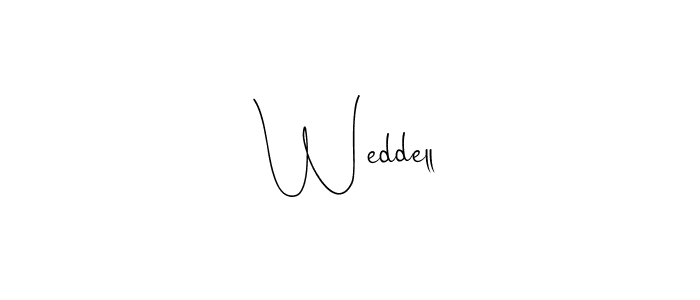 How to make Weddell name signature. Use Andilay-7BmLP style for creating short signs online. This is the latest handwritten sign. Weddell signature style 4 images and pictures png