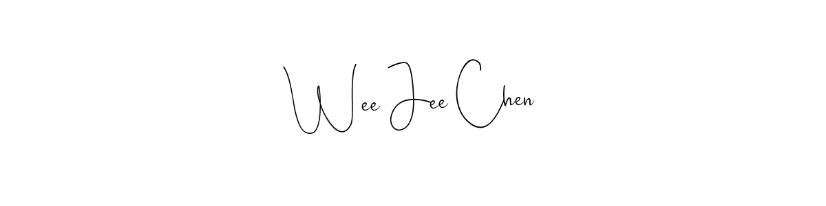 Make a beautiful signature design for name Wee Jee Chen. With this signature (Andilay-7BmLP) style, you can create a handwritten signature for free. Wee Jee Chen signature style 4 images and pictures png