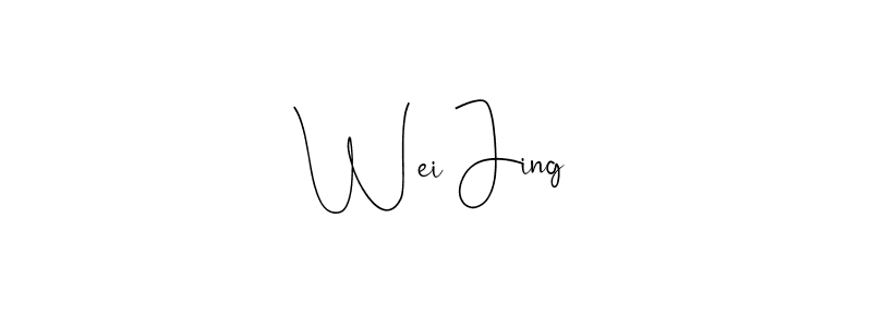 The best way (Andilay-7BmLP) to make a short signature is to pick only two or three words in your name. The name Wei Jing include a total of six letters. For converting this name. Wei Jing signature style 4 images and pictures png