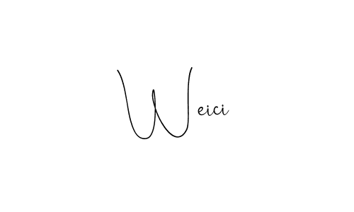 Make a beautiful signature design for name Weici. With this signature (Andilay-7BmLP) style, you can create a handwritten signature for free. Weici signature style 4 images and pictures png