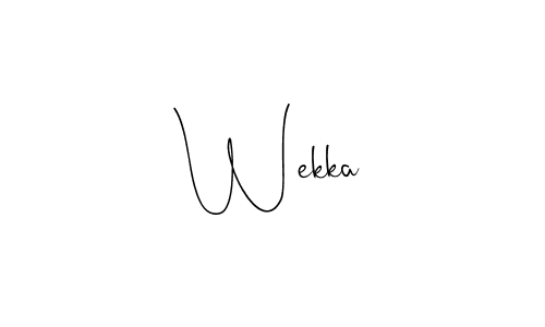 Use a signature maker to create a handwritten signature online. With this signature software, you can design (Andilay-7BmLP) your own signature for name Wekka. Wekka signature style 4 images and pictures png
