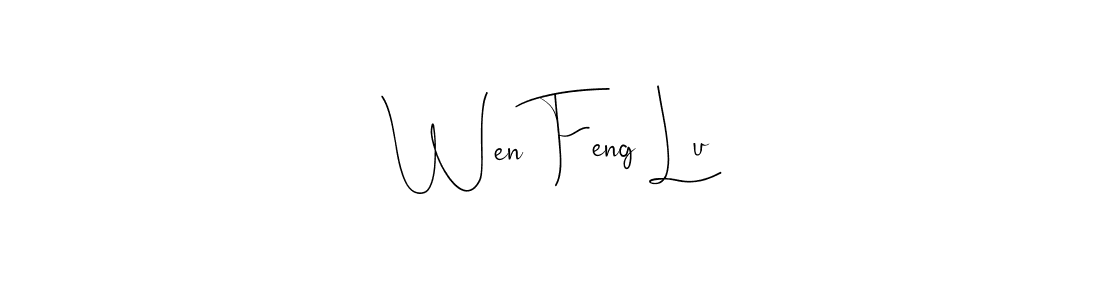 The best way (Andilay-7BmLP) to make a short signature is to pick only two or three words in your name. The name Wen Feng Lu include a total of six letters. For converting this name. Wen Feng Lu signature style 4 images and pictures png