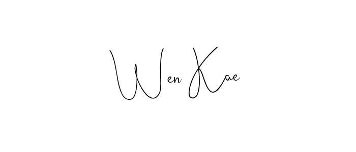 Also we have Wen Kae name is the best signature style. Create professional handwritten signature collection using Andilay-7BmLP autograph style. Wen Kae signature style 4 images and pictures png
