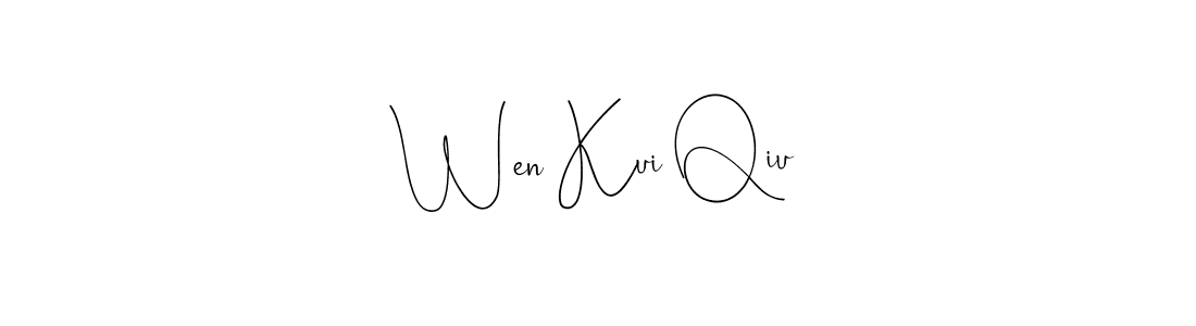 Also You can easily find your signature by using the search form. We will create Wen Kui Qiu name handwritten signature images for you free of cost using Andilay-7BmLP sign style. Wen Kui Qiu signature style 4 images and pictures png