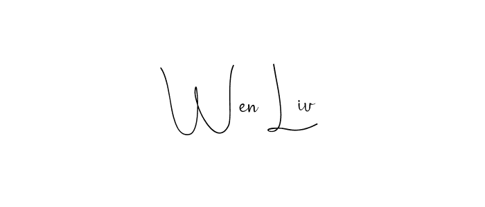Use a signature maker to create a handwritten signature online. With this signature software, you can design (Andilay-7BmLP) your own signature for name Wen Liu. Wen Liu signature style 4 images and pictures png