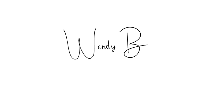 It looks lik you need a new signature style for name Wendy B. Design unique handwritten (Andilay-7BmLP) signature with our free signature maker in just a few clicks. Wendy B signature style 4 images and pictures png