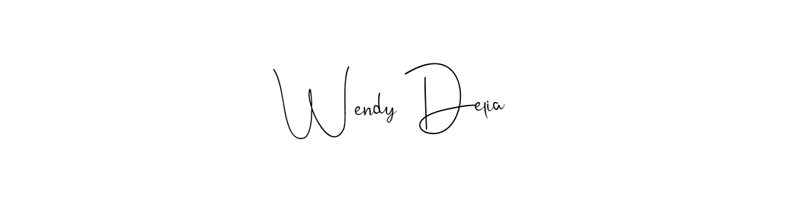 Also You can easily find your signature by using the search form. We will create Wendy Delia name handwritten signature images for you free of cost using Andilay-7BmLP sign style. Wendy Delia signature style 4 images and pictures png