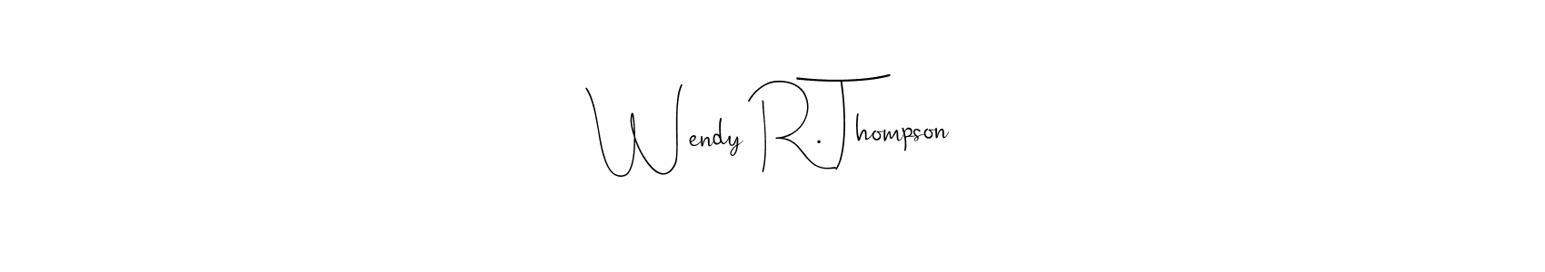 You can use this online signature creator to create a handwritten signature for the name Wendy R. Thompson. This is the best online autograph maker. Wendy R. Thompson signature style 4 images and pictures png