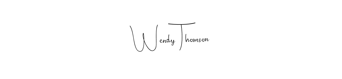 The best way (Andilay-7BmLP) to make a short signature is to pick only two or three words in your name. The name Wendy Thomson include a total of six letters. For converting this name. Wendy Thomson signature style 4 images and pictures png
