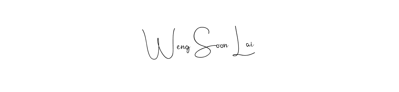 How to make Weng Soon Lai signature? Andilay-7BmLP is a professional autograph style. Create handwritten signature for Weng Soon Lai name. Weng Soon Lai signature style 4 images and pictures png
