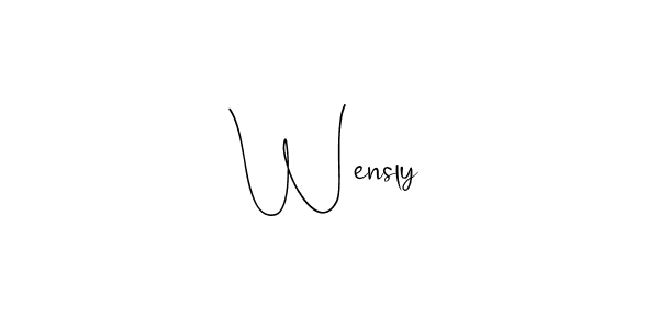Best and Professional Signature Style for Wensly. Andilay-7BmLP Best Signature Style Collection. Wensly signature style 4 images and pictures png