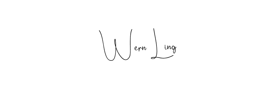 Create a beautiful signature design for name Wern Ling. With this signature (Andilay-7BmLP) fonts, you can make a handwritten signature for free. Wern Ling signature style 4 images and pictures png