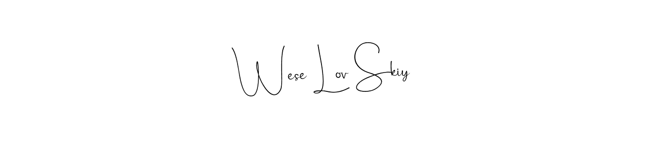 How to Draw Wese Lov Skiy signature style? Andilay-7BmLP is a latest design signature styles for name Wese Lov Skiy. Wese Lov Skiy signature style 4 images and pictures png
