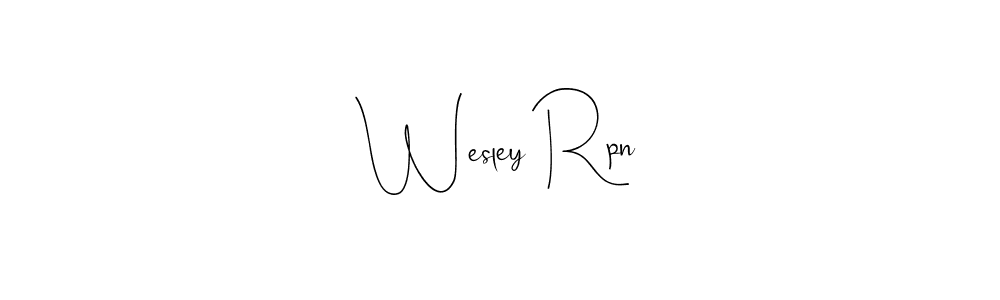 Design your own signature with our free online signature maker. With this signature software, you can create a handwritten (Andilay-7BmLP) signature for name Wesley Rpn. Wesley Rpn signature style 4 images and pictures png