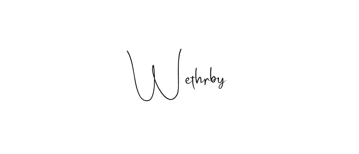 Also You can easily find your signature by using the search form. We will create Wethrby name handwritten signature images for you free of cost using Andilay-7BmLP sign style. Wethrby signature style 4 images and pictures png