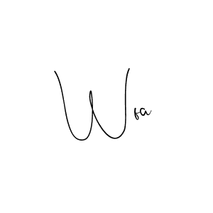 How to make Wfa name signature. Use Andilay-7BmLP style for creating short signs online. This is the latest handwritten sign. Wfa signature style 4 images and pictures png