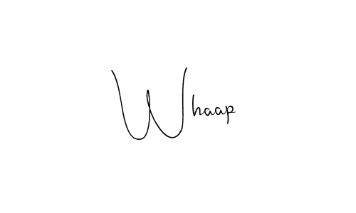 How to make Whaap name signature. Use Andilay-7BmLP style for creating short signs online. This is the latest handwritten sign. Whaap signature style 4 images and pictures png
