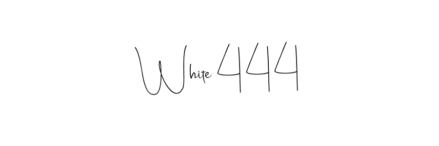Andilay-7BmLP is a professional signature style that is perfect for those who want to add a touch of class to their signature. It is also a great choice for those who want to make their signature more unique. Get White 444 name to fancy signature for free. White 444 signature style 4 images and pictures png