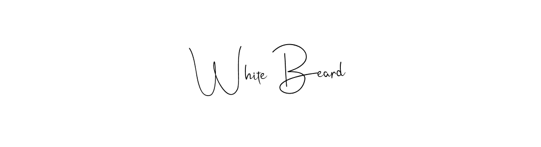 if you are searching for the best signature style for your name White Beard. so please give up your signature search. here we have designed multiple signature styles  using Andilay-7BmLP. White Beard signature style 4 images and pictures png