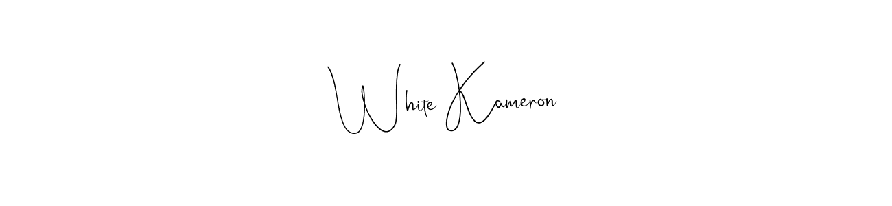 Design your own signature with our free online signature maker. With this signature software, you can create a handwritten (Andilay-7BmLP) signature for name White Kameron. White Kameron signature style 4 images and pictures png