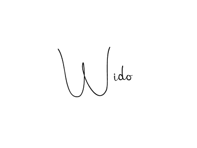 How to make Wido name signature. Use Andilay-7BmLP style for creating short signs online. This is the latest handwritten sign. Wido signature style 4 images and pictures png