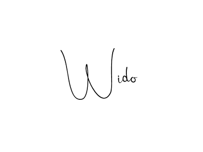 Also we have Wido name is the best signature style. Create professional handwritten signature collection using Andilay-7BmLP autograph style. Wido signature style 4 images and pictures png