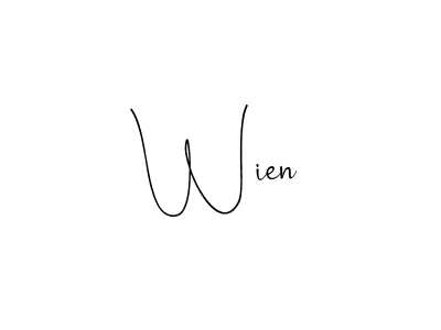 Design your own signature with our free online signature maker. With this signature software, you can create a handwritten (Andilay-7BmLP) signature for name Wien. Wien signature style 4 images and pictures png