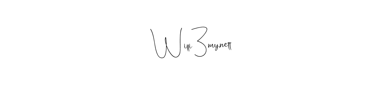 Willi3my.nett stylish signature style. Best Handwritten Sign (Andilay-7BmLP) for my name. Handwritten Signature Collection Ideas for my name Willi3my.nett. Willi3my.nett signature style 4 images and pictures png