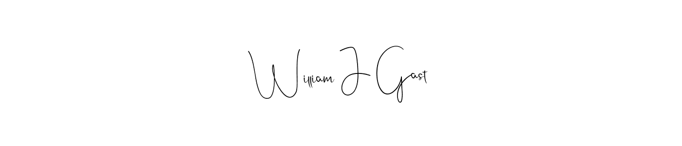 Create a beautiful signature design for name William J Gast. With this signature (Andilay-7BmLP) fonts, you can make a handwritten signature for free. William J Gast signature style 4 images and pictures png