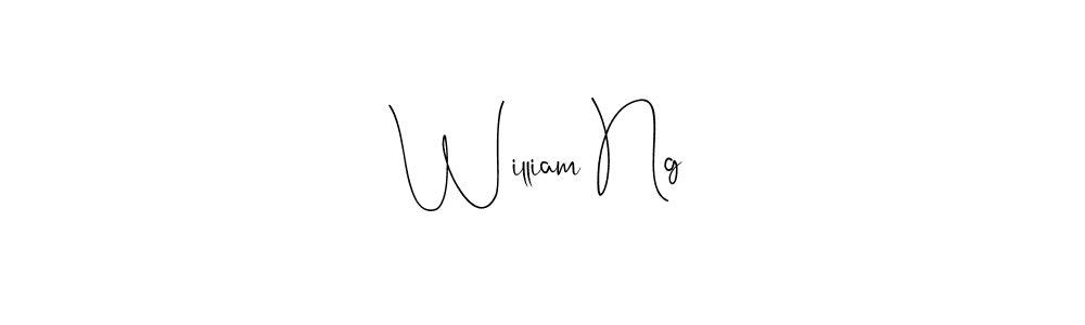 How to make William Ng name signature. Use Andilay-7BmLP style for creating short signs online. This is the latest handwritten sign. William Ng signature style 4 images and pictures png