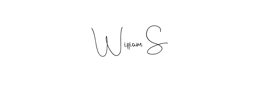 How to make William S name signature. Use Andilay-7BmLP style for creating short signs online. This is the latest handwritten sign. William S signature style 4 images and pictures png