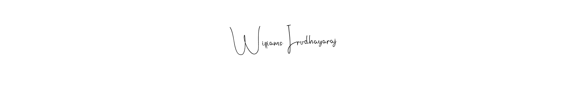 You can use this online signature creator to create a handwritten signature for the name Williams Irudhayaraj. This is the best online autograph maker. Williams Irudhayaraj signature style 4 images and pictures png