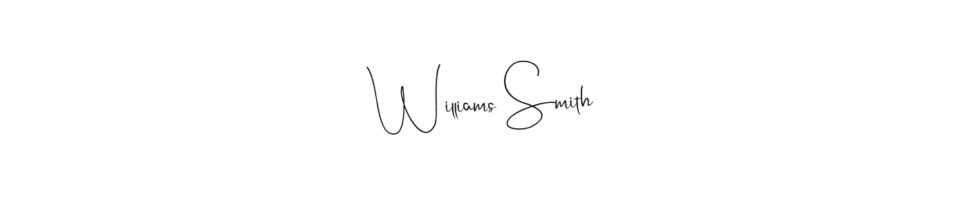 It looks lik you need a new signature style for name Williams Smith. Design unique handwritten (Andilay-7BmLP) signature with our free signature maker in just a few clicks. Williams Smith signature style 4 images and pictures png