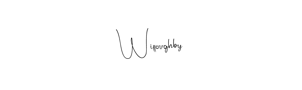Make a beautiful signature design for name Willoughby. Use this online signature maker to create a handwritten signature for free. Willoughby signature style 4 images and pictures png