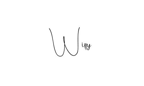 if you are searching for the best signature style for your name Willy. so please give up your signature search. here we have designed multiple signature styles  using Andilay-7BmLP. Willy signature style 4 images and pictures png