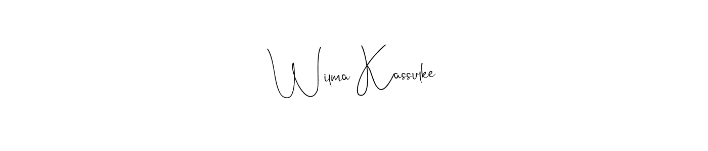 You should practise on your own different ways (Andilay-7BmLP) to write your name (Wilma Kassulke) in signature. don't let someone else do it for you. Wilma Kassulke signature style 4 images and pictures png