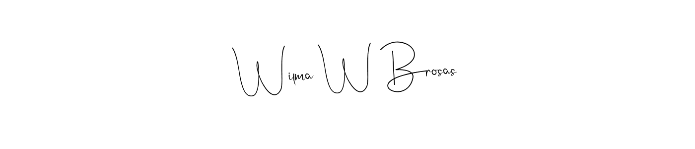 Use a signature maker to create a handwritten signature online. With this signature software, you can design (Andilay-7BmLP) your own signature for name Wilma W Brosas. Wilma W Brosas signature style 4 images and pictures png