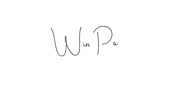 Win Pa stylish signature style. Best Handwritten Sign (Andilay-7BmLP) for my name. Handwritten Signature Collection Ideas for my name Win Pa. Win Pa signature style 4 images and pictures png