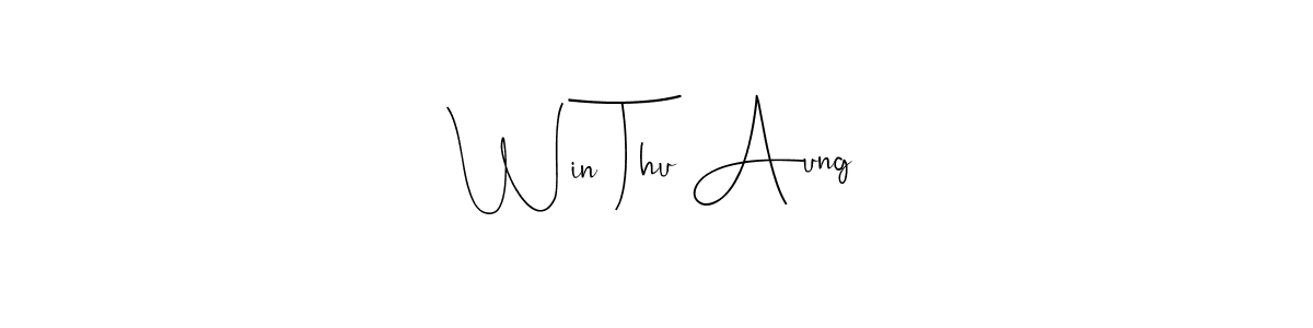 Make a beautiful signature design for name Win Thu Aung. Use this online signature maker to create a handwritten signature for free. Win Thu Aung signature style 4 images and pictures png