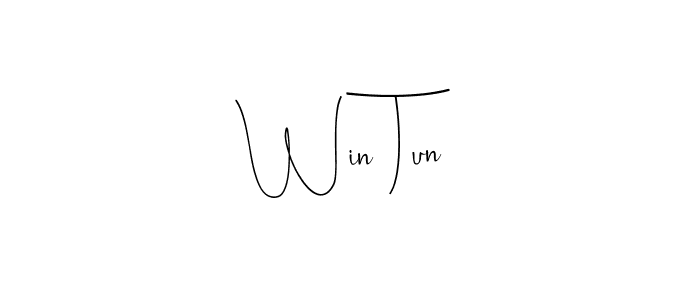 Design your own signature with our free online signature maker. With this signature software, you can create a handwritten (Andilay-7BmLP) signature for name Win Tun. Win Tun signature style 4 images and pictures png