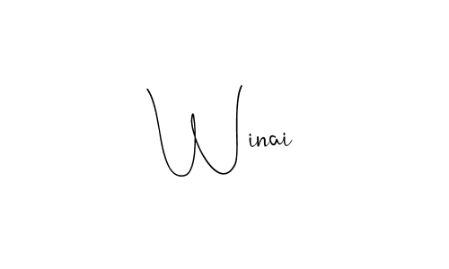 Make a beautiful signature design for name Winai. With this signature (Andilay-7BmLP) style, you can create a handwritten signature for free. Winai signature style 4 images and pictures png