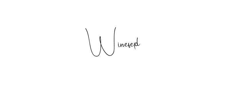 Design your own signature with our free online signature maker. With this signature software, you can create a handwritten (Andilay-7BmLP) signature for name Winefeld. Winefeld signature style 4 images and pictures png