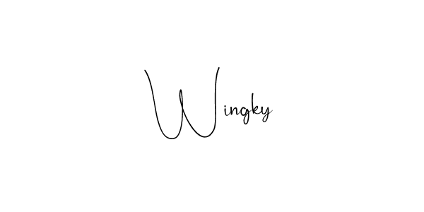 Make a beautiful signature design for name Wingky. Use this online signature maker to create a handwritten signature for free. Wingky signature style 4 images and pictures png