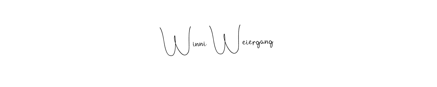 You can use this online signature creator to create a handwritten signature for the name Winni Weiergang. This is the best online autograph maker. Winni Weiergang signature style 4 images and pictures png