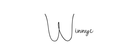 Designed for modern professionals: Winnyc name signature crafted with Andilay-7BmLP script. Ready for digital PDF workflows. Winnyc signature style 4 images and pictures png