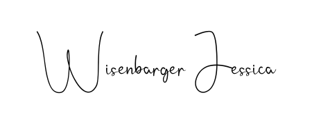 A stylish, flowing autograph style designed for name Wisenbarger Jessica using Andilay-7BmLP typography. Perfect for digital creative projects. Wisenbarger Jessica signature style 4 images and pictures png
