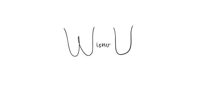 Design your own signature with our free online signature maker. With this signature software, you can create a handwritten (Andilay-7BmLP) signature for name Wisnu U. Wisnu U signature style 4 images and pictures png