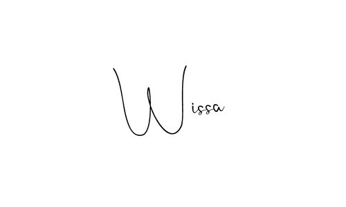 The best way (Andilay-7BmLP) to make a short signature is to pick only two or three words in your name. The name Wissa include a total of six letters. For converting this name. Wissa signature style 4 images and pictures png